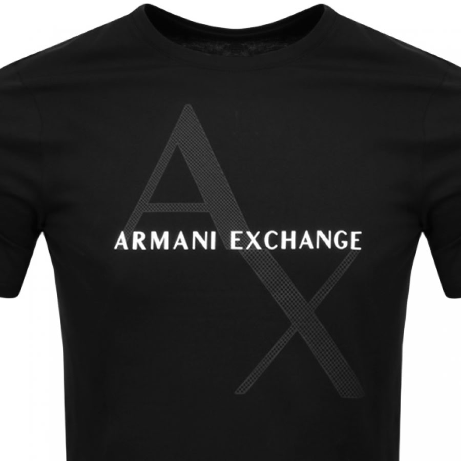 Alternative Image for ProductArmani Exchange Crew Neck Logo T Shirt Black2